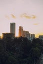 Nairobi skyline at sunset showing GTC Towers