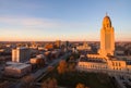 Fall Color Orange Tree Leaves Nebraska State Capital Lincoln Royalty Free Stock Photo