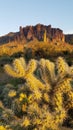 Sun sets on the Superstitions vertical