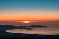 Sunset over Calvi Bay and Revellata in Corsica Royalty Free Stock Photo