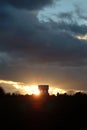 Water Tower Sunset Royalty Free Stock Photo