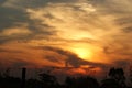 Beautiful Yellow Orange Purple Sunset Fence