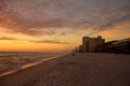 Panama City Beach Florida sunset vista shoreline Royalty Free Stock Photo