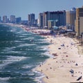 Panama City Beach Florida sunset vista shoreline parasail Royalty Free Stock Photo