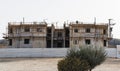 Sun Setting on Housing Construction Project in Mitzpe Ramon in Israel