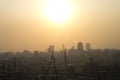 Sun setting over Cairo Royalty Free Stock Photo