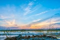 Sun setting over Hawassa Lake Royalty Free Stock Photo