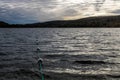 Sun setting over the pond. Barachois Pond Provincial Park Newfoundland Canada