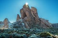 Sun is setting over Roques de GarcÃÂ­a. Unique landscape of Teide National Park Tenerife Island