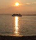 Vashon Island ferry at sunset