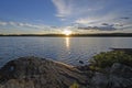 Sun Setting on a Wilderness Lake