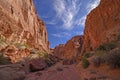 Sun and Shade in a Deep Canyon Royalty Free Stock Photo