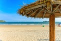 sun shelter on beach Royalty Free Stock Photo