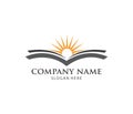 sun shine book icon logo design Royalty Free Stock Photo