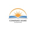 sun shine book icon logo design Royalty Free Stock Photo