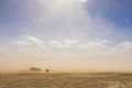 Sun Shines through Dust Storm Royalty Free Stock Photo