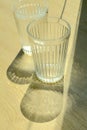 Beautiful glass with beautiful reflection in the sun Royalty Free Stock Photo