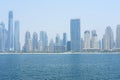Sunny Day over Dubai's High-rise Urban Beachfront. Dubai, UAE - August 15, 2023 Royalty Free Stock Photo