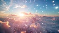 Sun Shining Above Clouds in Sky Royalty Free Stock Photo