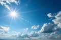 Sun Shining and Blue Sky Royalty Free Stock Photo