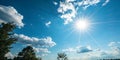 Sun Shining and Blue Sky Royalty Free Stock Photo