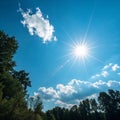 Sun Shining and Blue Sky Royalty Free Stock Photo