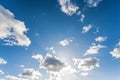 Sun shining through clouds on a clear blue sky Royalty Free Stock Photo