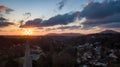 Sun Shining Through Cross on Church Spire at Sunrise on Good Friday, Enniskerry Royalty Free Stock Photo