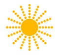 Sun shining icon. Abstract sun symbol.