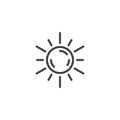 Sun shining line icon