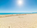 Sun shining over Costa Rei shore Royalty Free Stock Photo