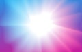 Sun shining in the sky sunset vector abstract summer Royalty Free Stock Photo