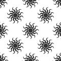 Sun-sign icon pattern on white background Royalty Free Stock Photo
