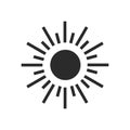 Sun silhouette icon set. Summer circle shape. Heat Royalty Free Stock Photo