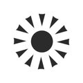 Sun silhouette icon set. Summer circle shape. Heat Royalty Free Stock Photo