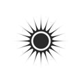 Sun silhouette icon set. Summer circle shape. Heat Royalty Free Stock Photo