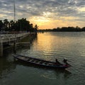 Sunset near the river