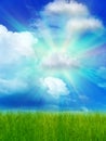 Sun sky clouds Royalty Free Stock Photo