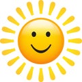 Sun smiling with happy face