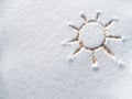 Sun and snow once a friend Royalty Free Stock Photo