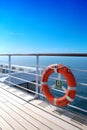 Sun-soaked deck of Queen Mary 2