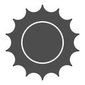 Sun solid icon. Star vector illustration isolated on white. Sunshine glyph style design, designed for web and app. Eps