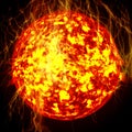 Sun in space Royalty Free Stock Photo