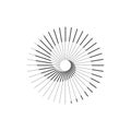 Sun spiral logo. Simple stylized symbol. vector illustration. Royalty Free Stock Photo