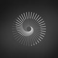 Sun spiral logo. Simple stylized symbol. vector illustration. Royalty Free Stock Photo