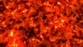 Sun star surface with solar flares, burning of sun animation 3D rendering