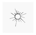 Sun, summer heat. Vector illustration in doodle style Royalty Free Stock Photo