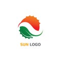 Sun Summer Logo Design illustration icon template vector Royalty Free Stock Photo
