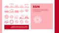 sun summer sunlight light landing header vector