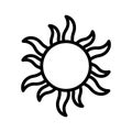 Sun, summer, weather, heat fully editable vector icon